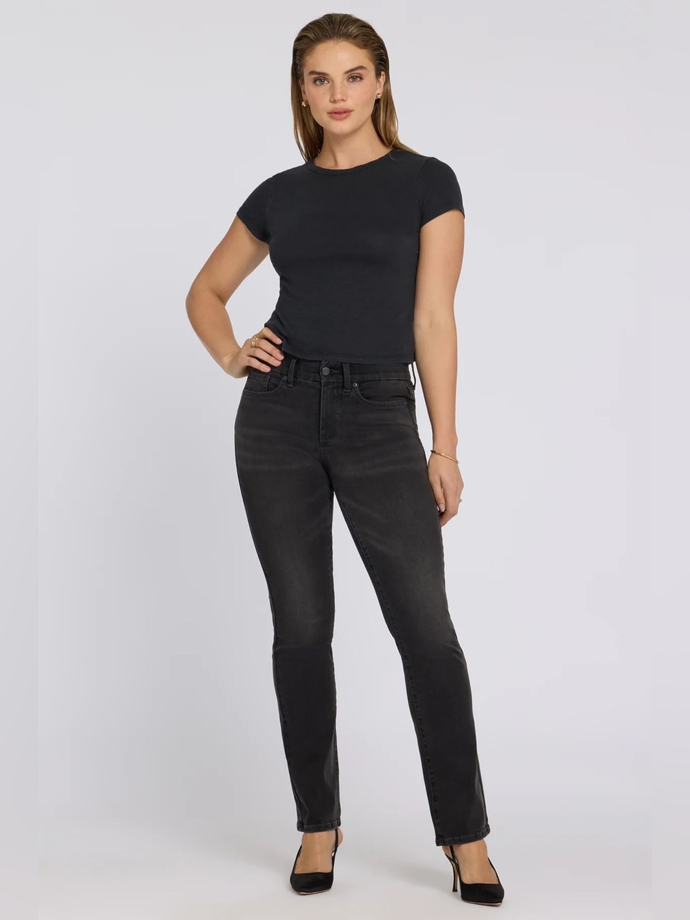 NYDJ Waist-Match™ Marilyn Straight Jeans - Murcia Pea
